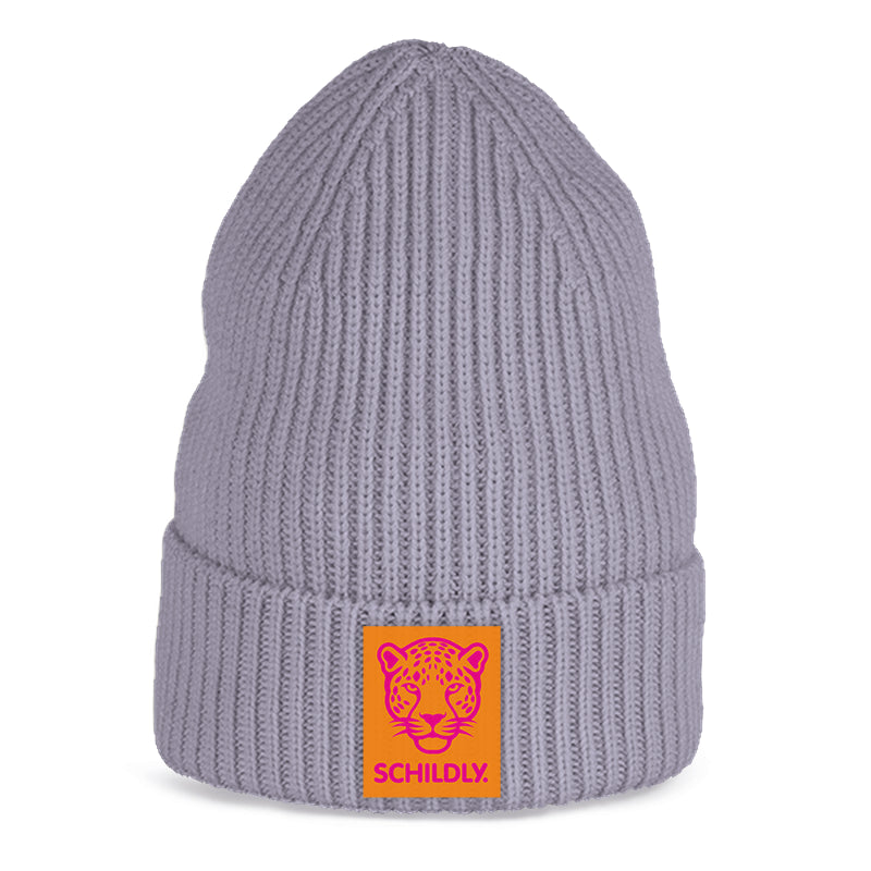Beanie BeLeo-Patch lila