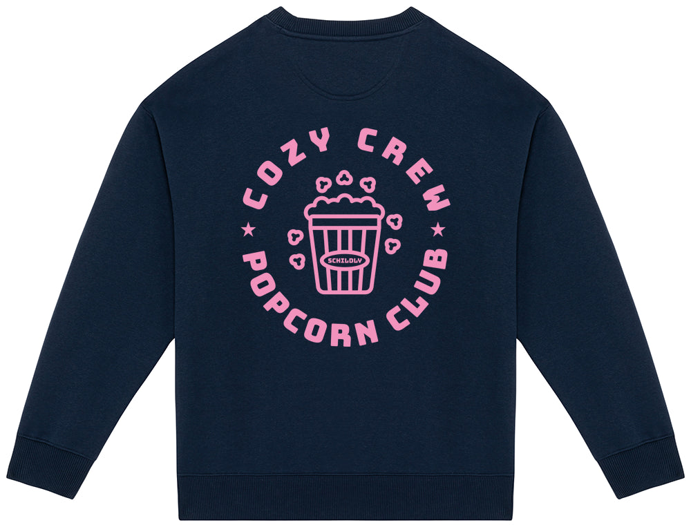 Cozy Crew Popcorn Club Oversized-Sweater navy
