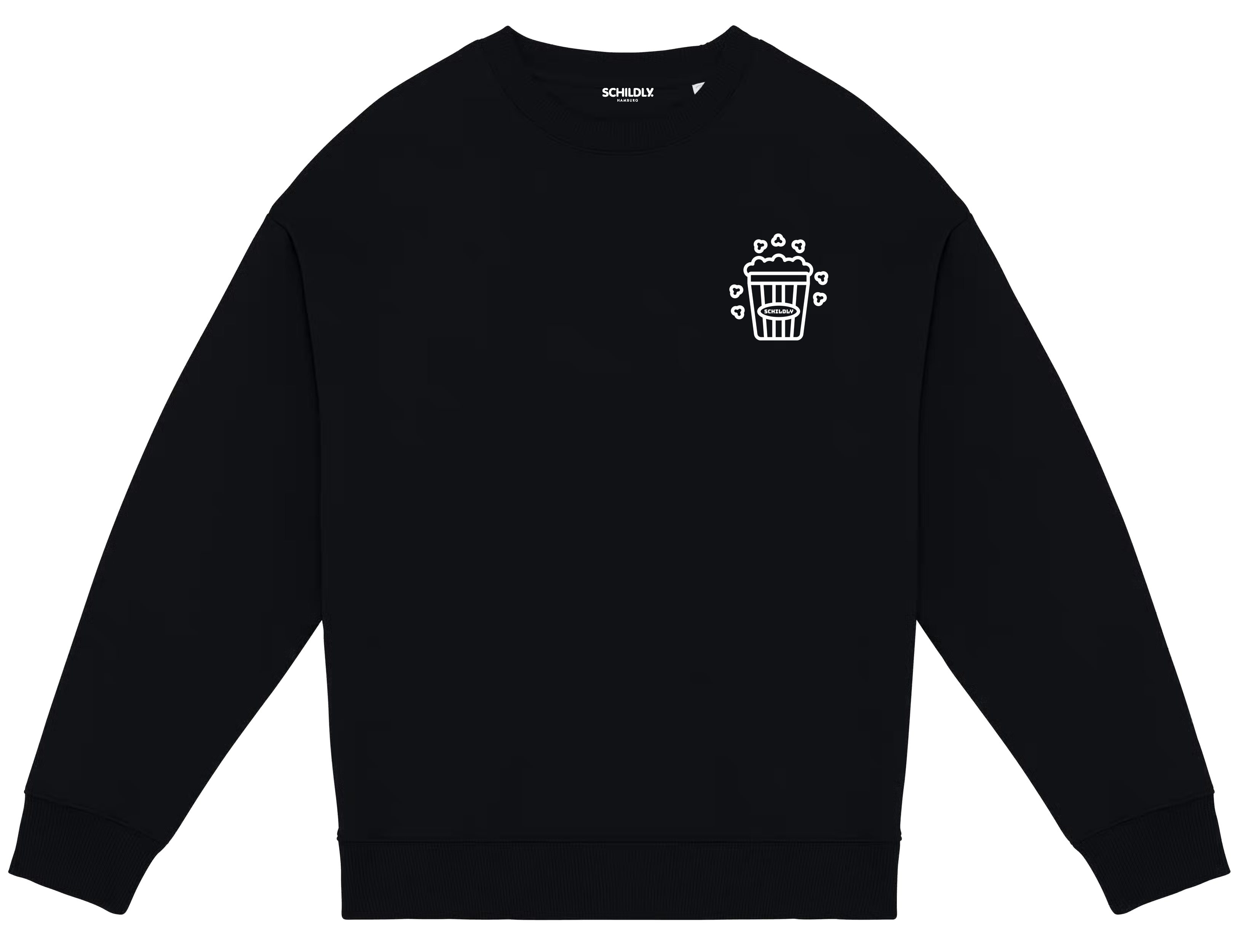 Cozy Crew Popcorn Club Oversized-Sweater black