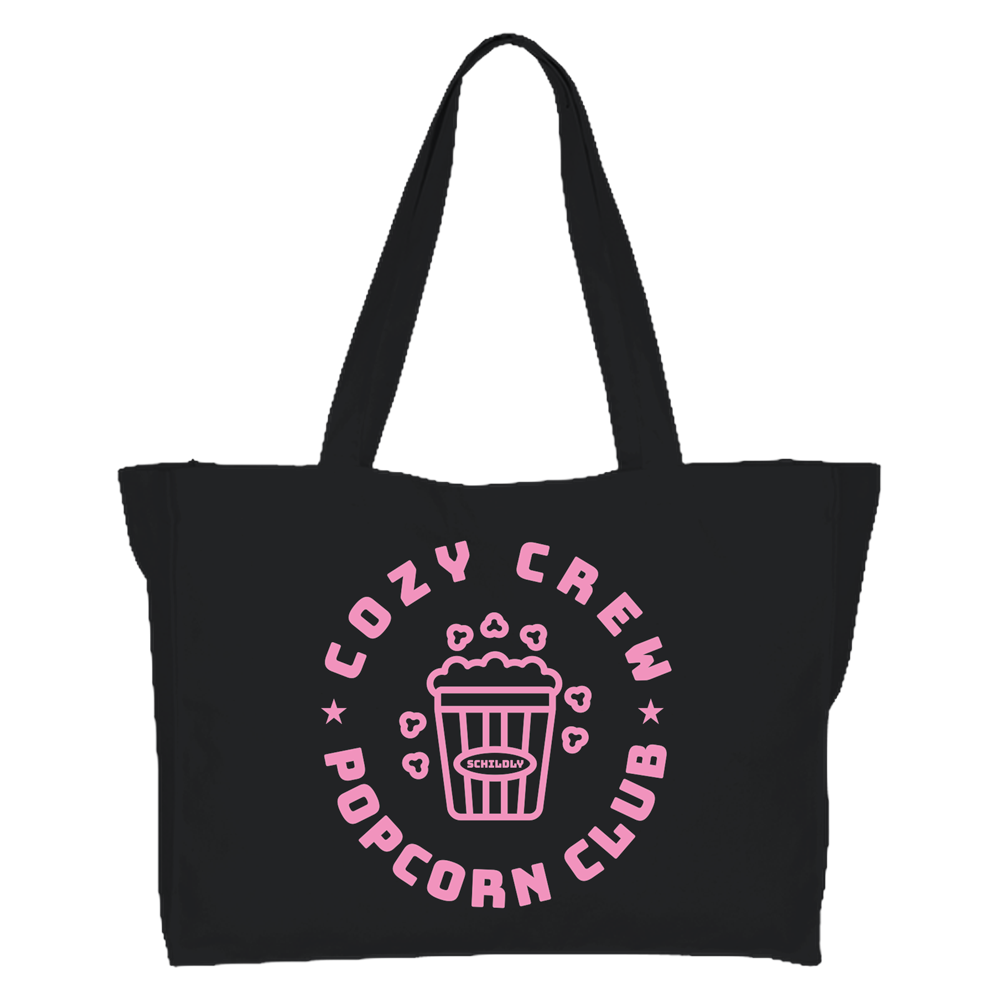 Shopper Cozy Crew Popcorn Club XXL Aware black/rosa