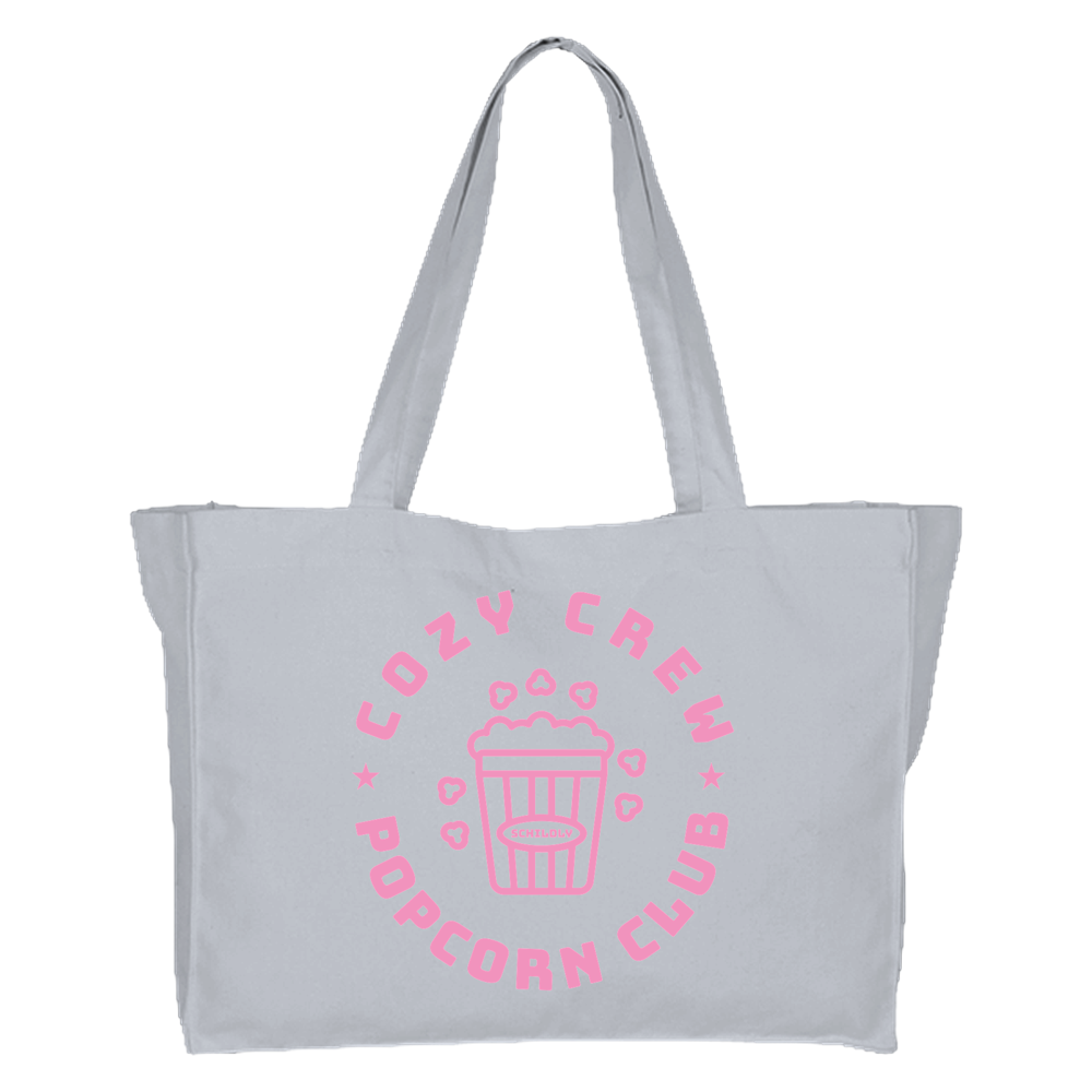 Shopper Cozy Crew Popcorn Club XXL Aware grey/rosa
