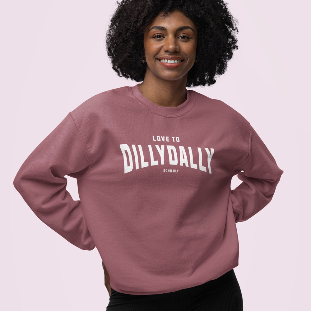 Dillydally Sweater antique rose/white