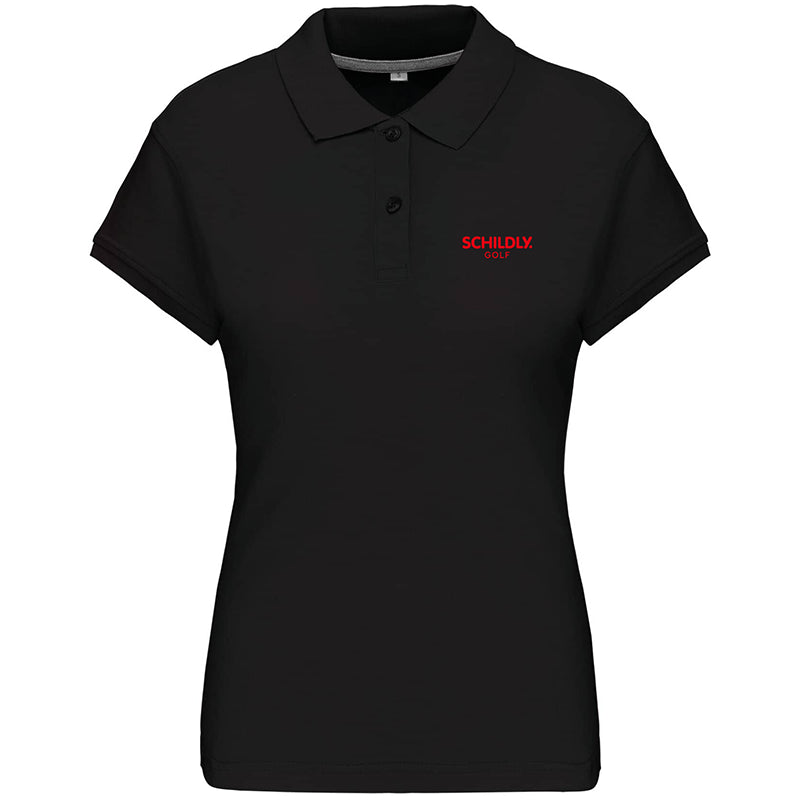 Golf Poloshirt Damen "Hope" black/red
