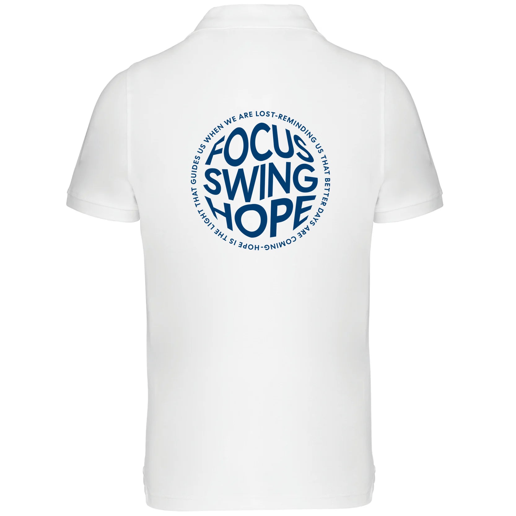 Golf Poloshirt Man "Hope" white
