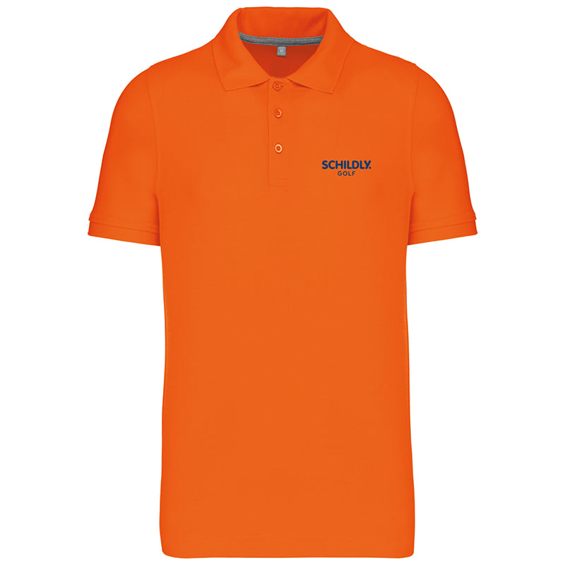 Golf Poloshirt Man "Hope" orange
