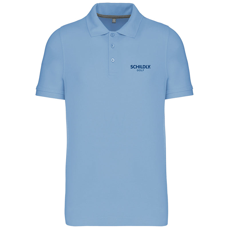 Golf Poloshirt Man "Hope" skyblue