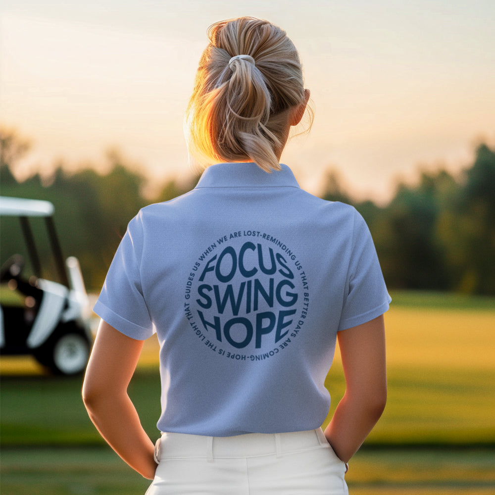 Golf Poloshirt Damen "Hope" skyblue