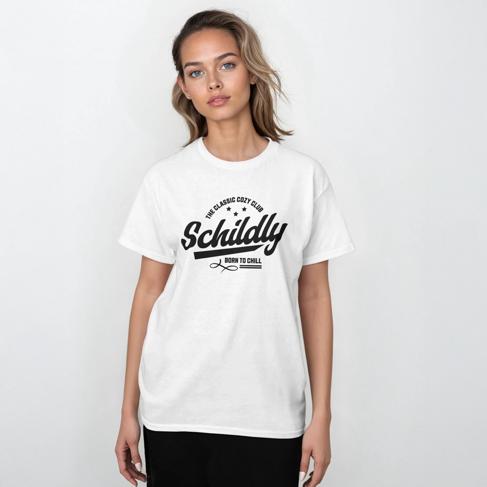 SCHILDLY Cozy Club Shirt white/black