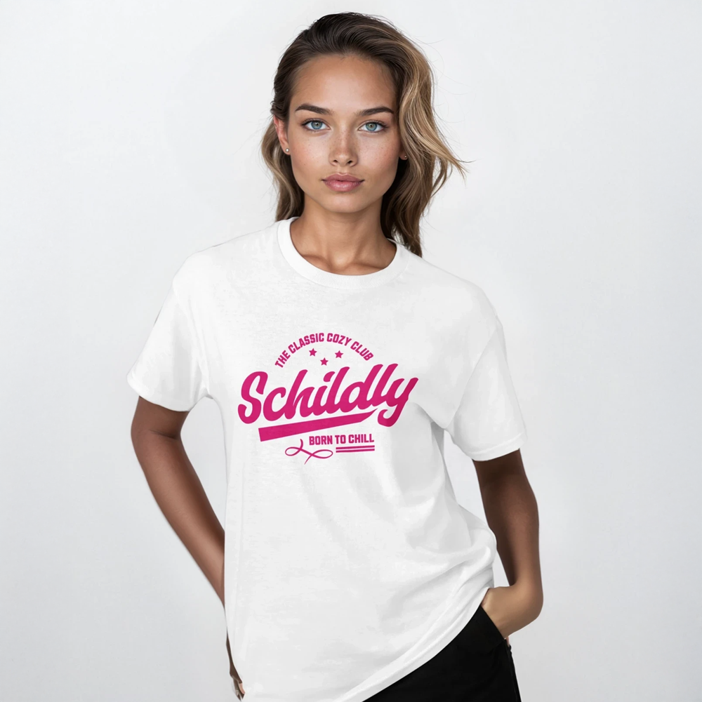 SCHILDLY Cozy Club Shirt white/pink