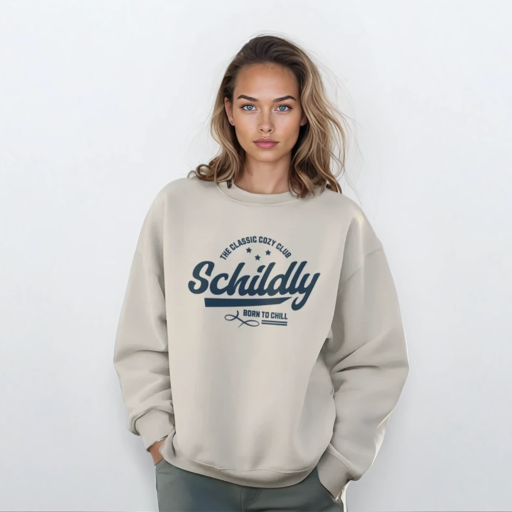SCHILDLY Cozy Club Oversized-Sweater ivory/navy