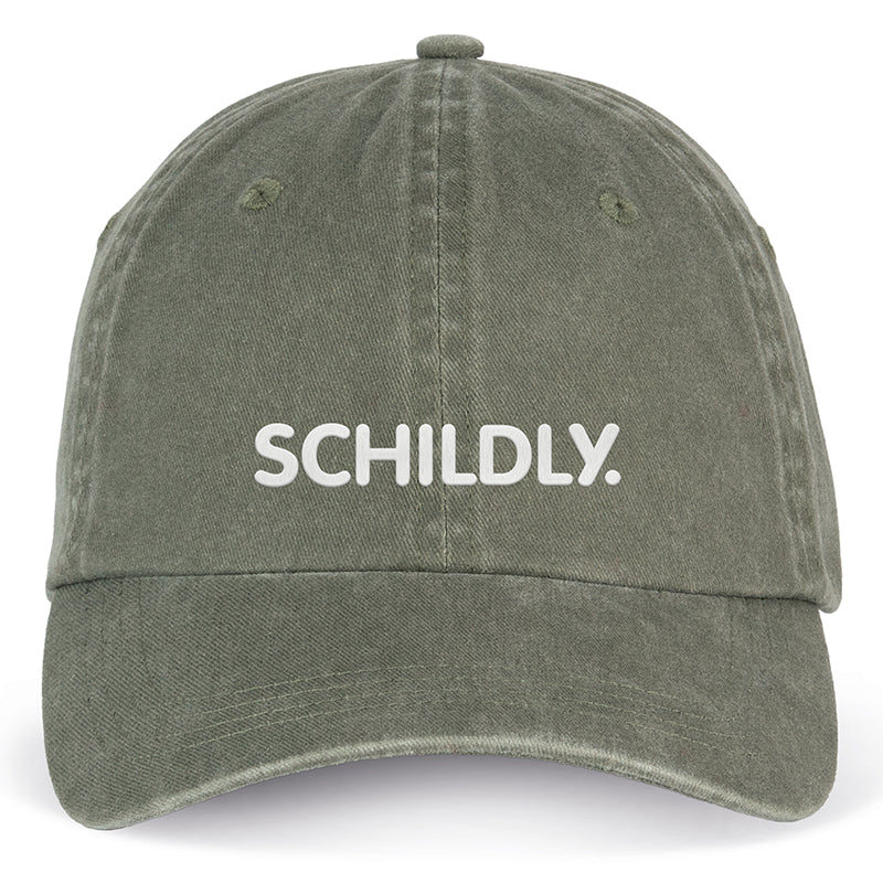 SCHILDLY LOGO Cap washed khaki