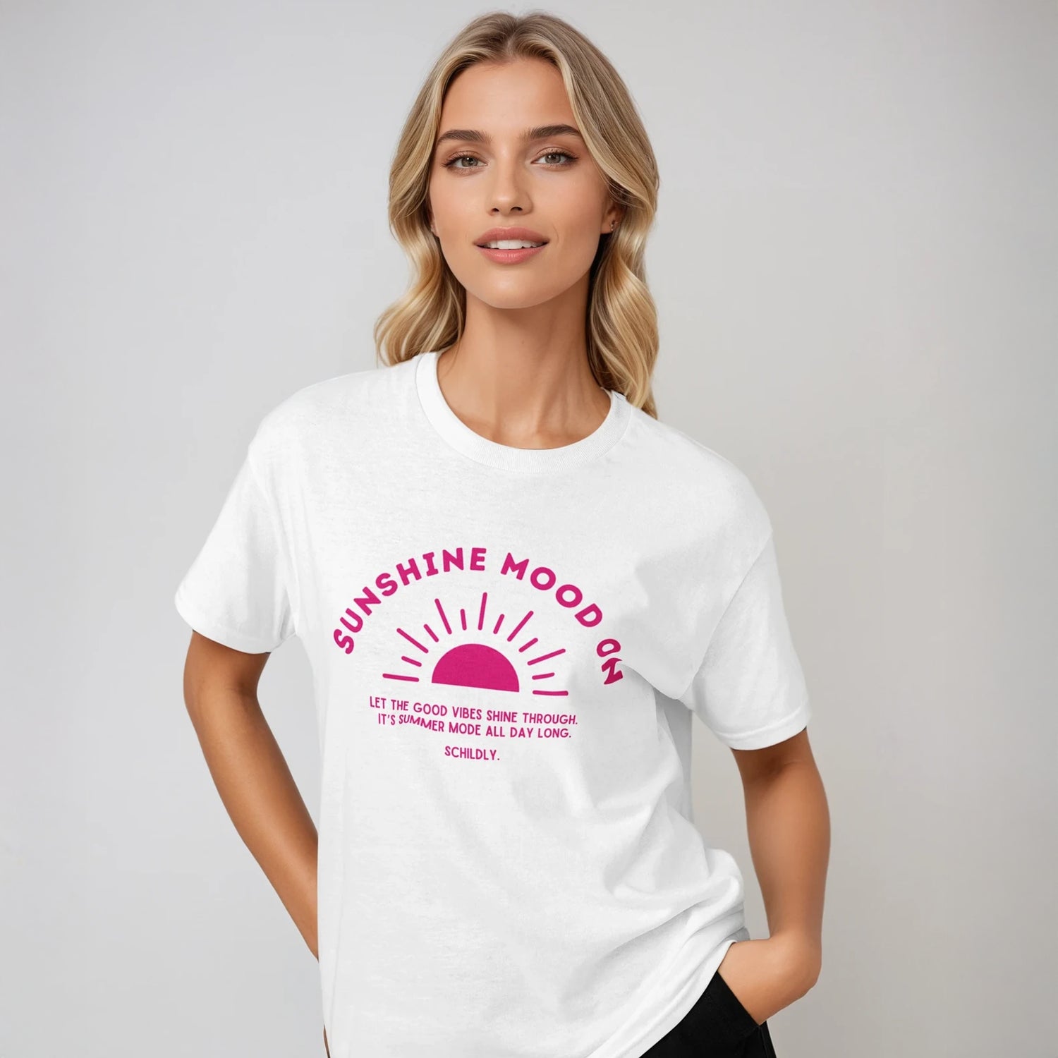 Sunshine Mood On Shirt white/pink