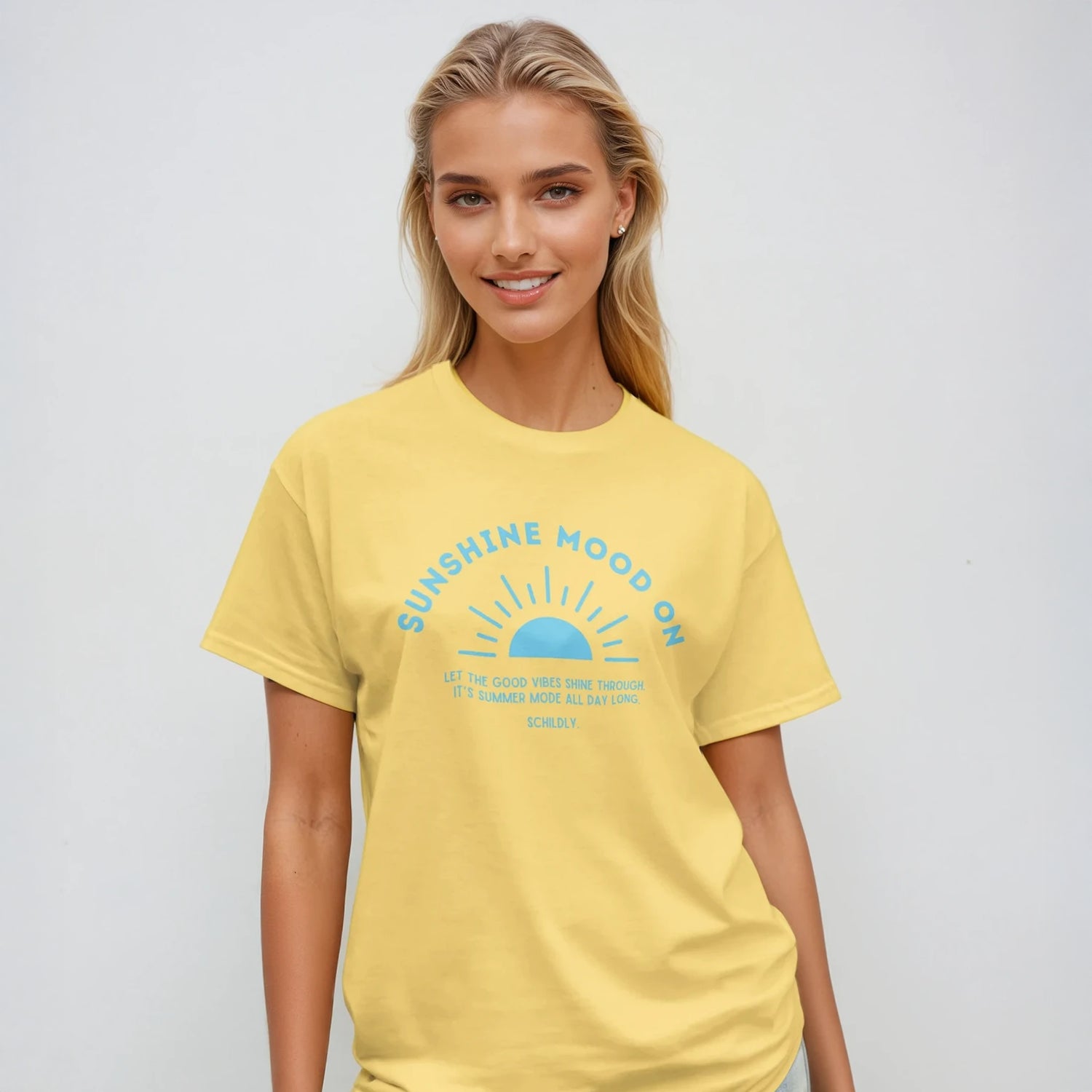 Sunshine Mood On Shirt yellow/blue